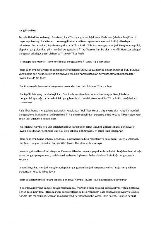 picture_Panglima Tikus | Cerita Anak